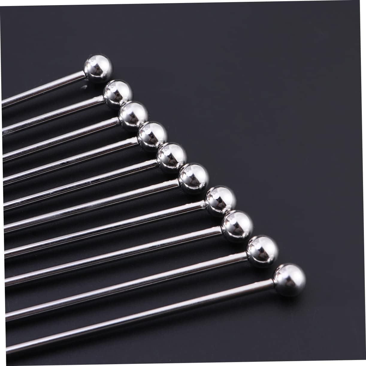 Alipis 19cm Stainless Steel Drink Stirring Sticks 10PCS Set for Cocktails and Beverages Sturdy and Easy to Clean Swizzle Stirrers for Home Bar and Parties