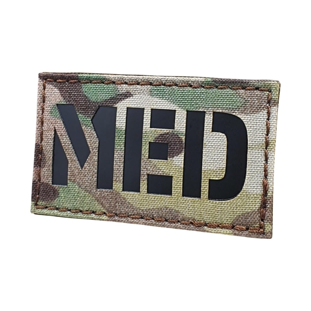 Tactical Freaky IR Multicam Infrared MED Medical EMS 3.5x2 Tactical Morale Hook&Loop Patch-image-8