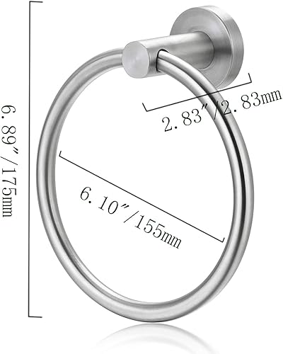 Miniatura 2 de Soporte para rollo de toallero, ganchos para toallas, juegos de barra de toalla de acero inoxidable SUS 304, accesorios de baño de montaje en pared