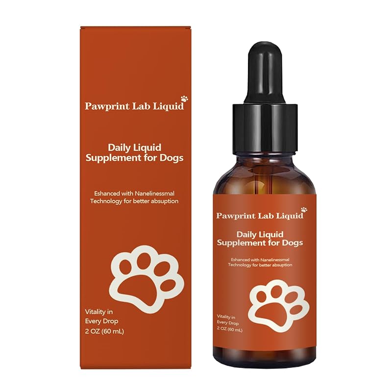 Suplemento líquido para cães com NMN, CoQ10 e resveratrol pawprint lab liquid 60 mL