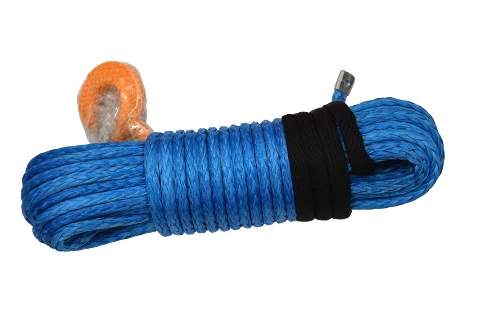 Syntetyczna lina wyciągarki, Blue 12mm * 30m Liny Wciągarki syntetycznej z hakiem, liną plazmową, kabel winch Kevlar, rozszerzenie liny wciągarki do pojazdów terenowych 4WD ATV UTV