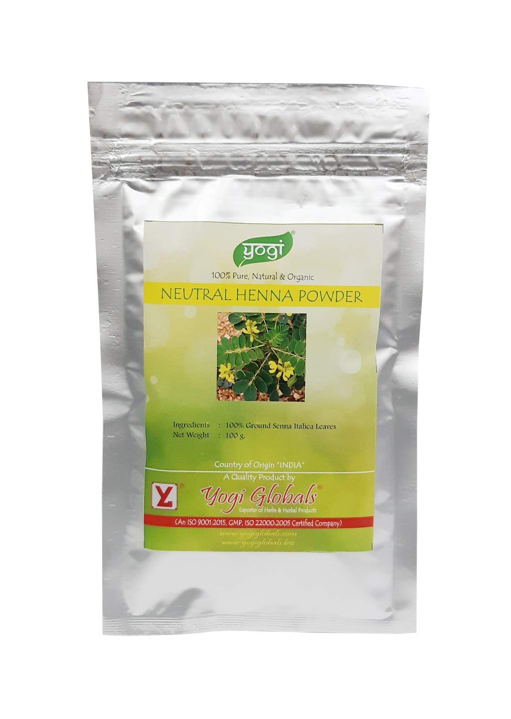 Yogi Globals Neutral Henna Powder 100 Senna Italica Leaves(100 gm