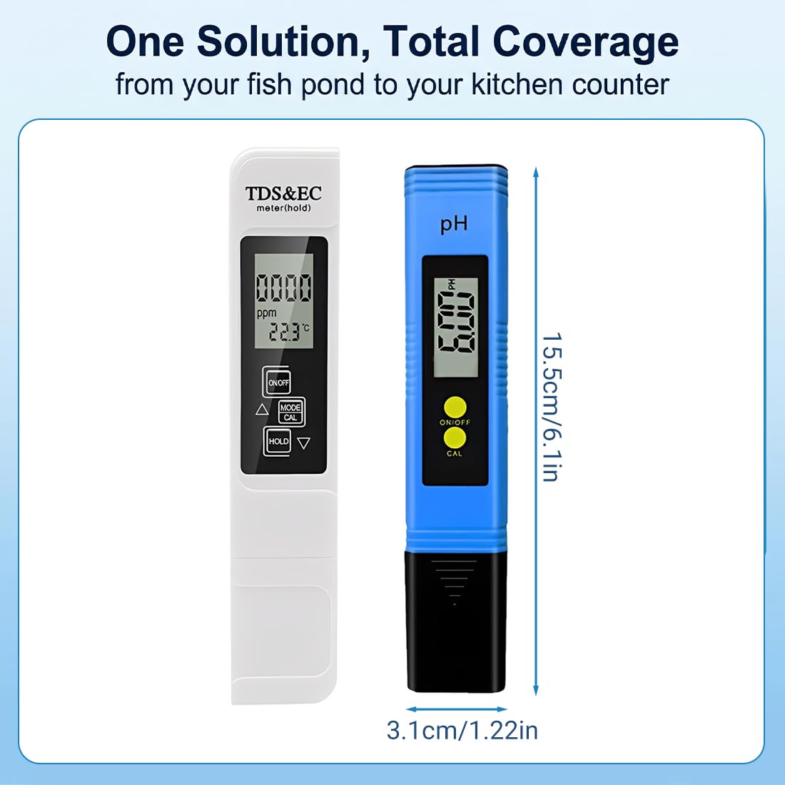 Set di strumenti di analisi,TDS Tester di Acqua 3 in 1+ misuratore di pH, TDS, Digitale Misuratore Durezza Acqua, Tester, Veloce e Preciso, per da Bere, Acquario, Piscina