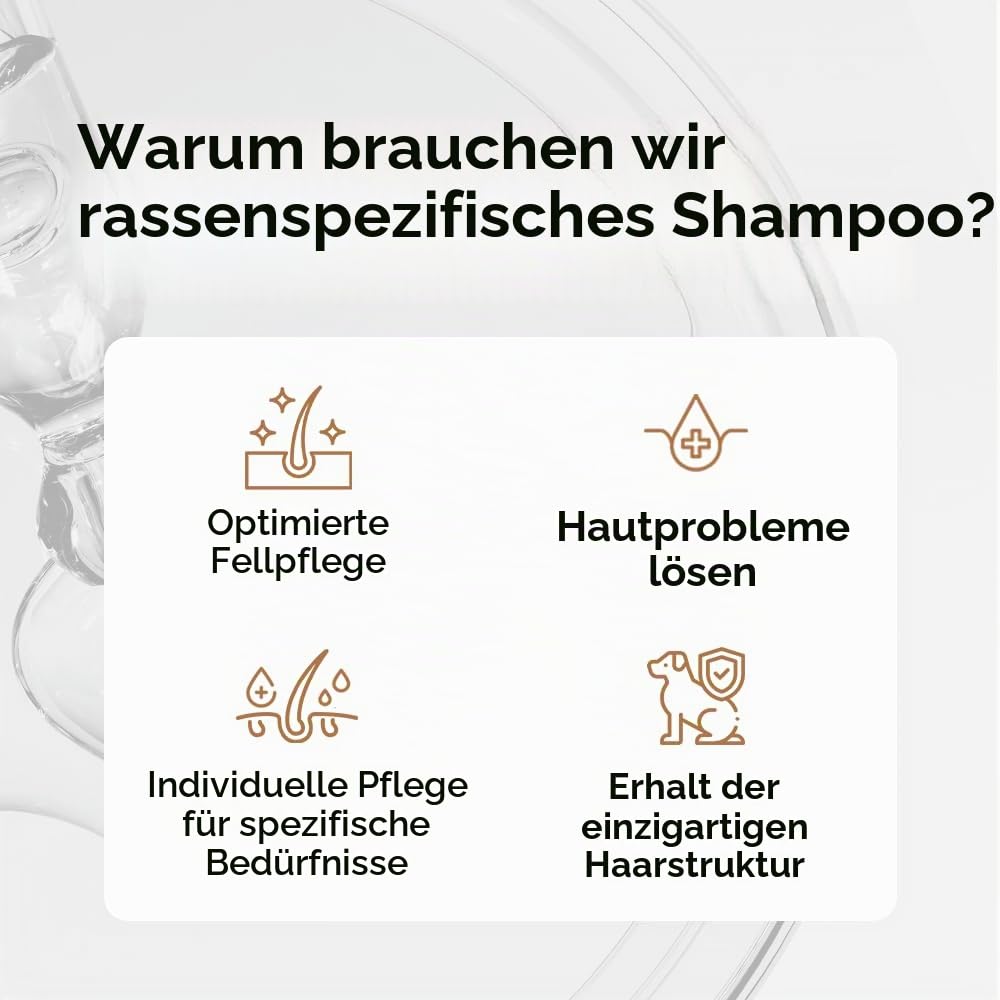 HYPONIC Shampoo for Bichon Frise - Hypoallergenes, rassespezifisches Shampoo für Bichon Frisé für volles Volumen, gründliche Reinigung und Haareleastizität (500ml)