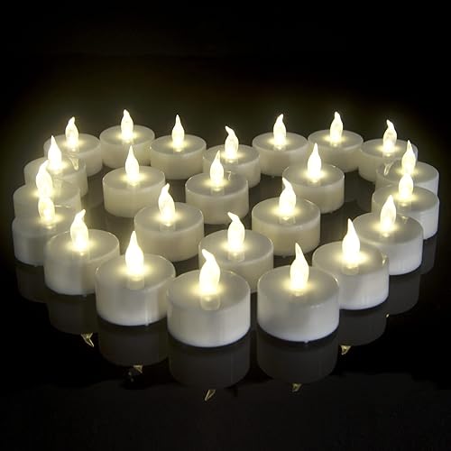 Velas LED sin llama paquete de 24 velas falsas alimentadas por batería, baterías incluidas, sin perfume, para celebración de temporada y festival,