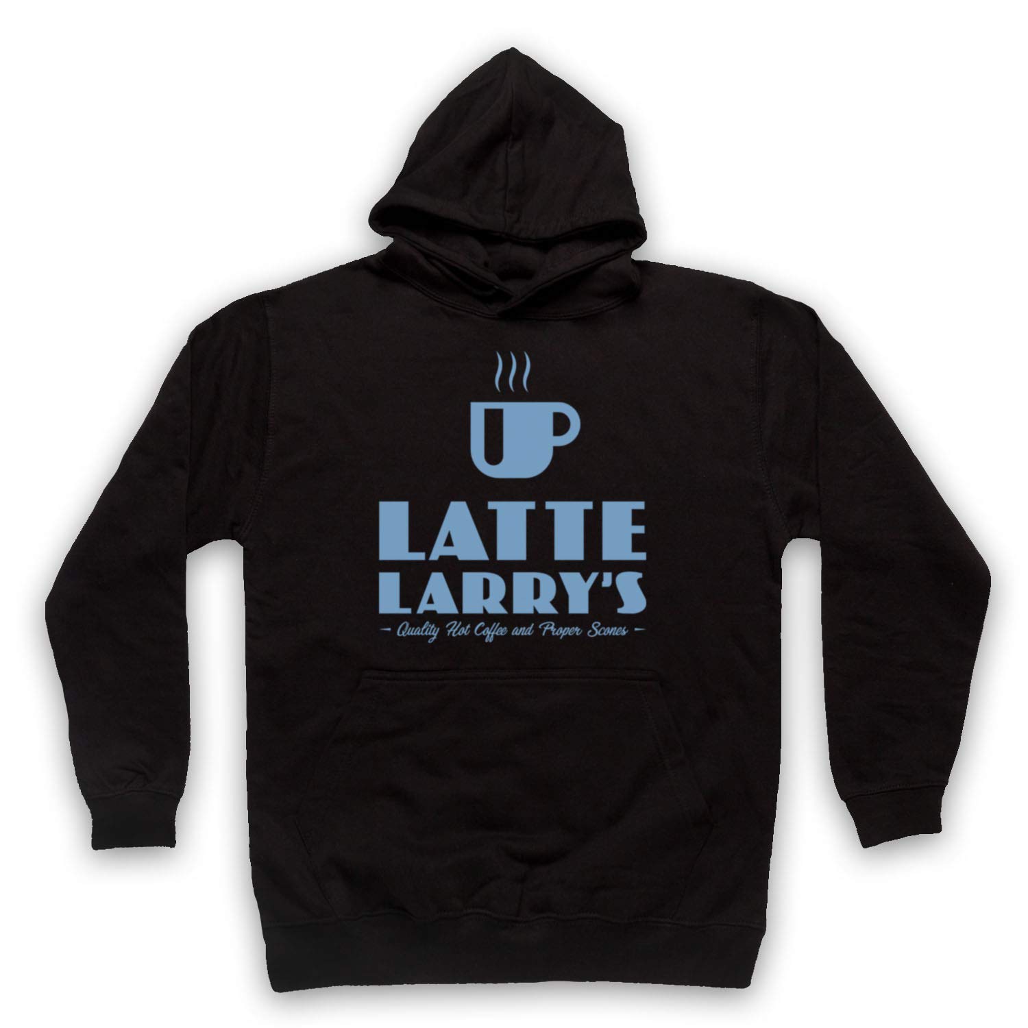 Death To Videodrome Curb Your Latte Larry's Coffee Shop Spite Store David Proper Scones Adults Hoodie