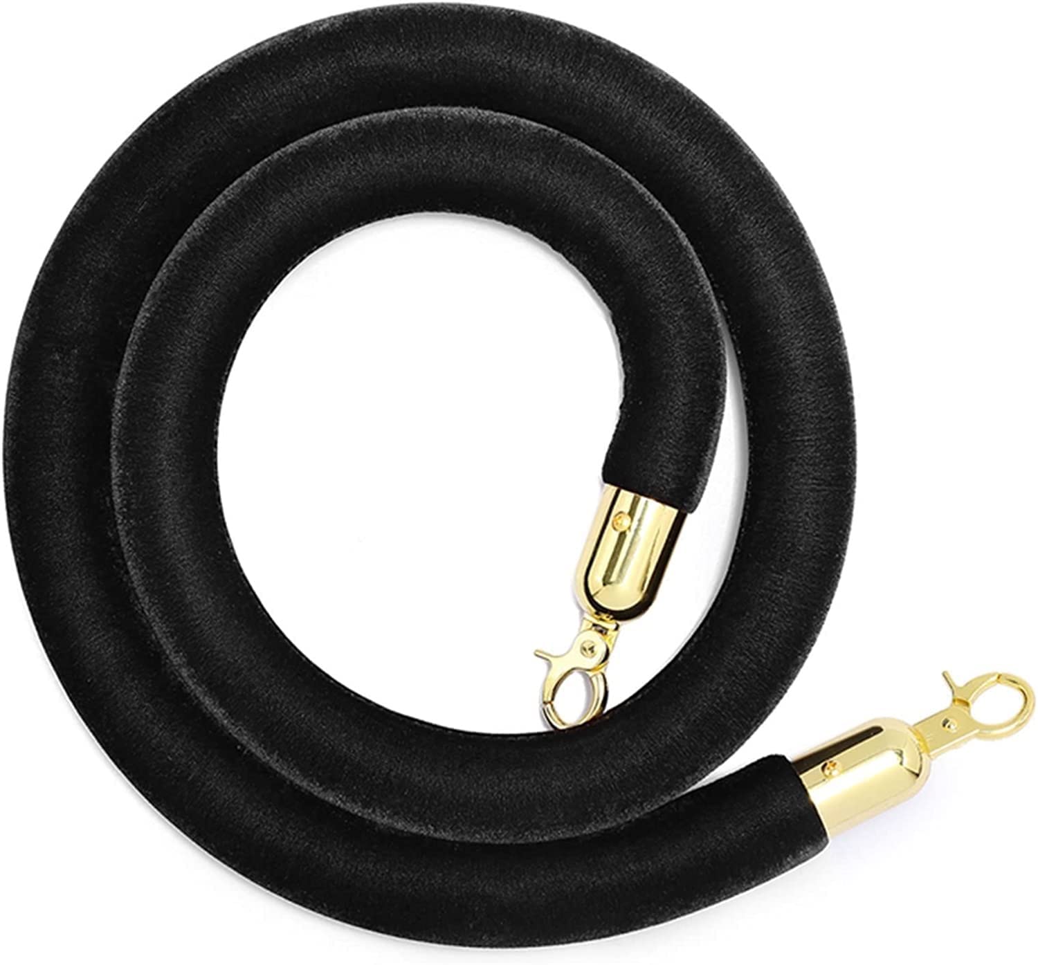 Zonshjdkr Black Retractable Rope, Rope Barriers, Velvet Crowd Control Barrier, Multicolor 5Ft Stanchion With Hooks