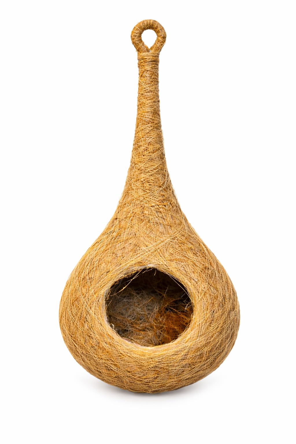 Natural Handwoven Coir Bird Nest House| Eco Friendly,Water-Resistant & Sun-Protected | Hanging Bird House for Balcony, Garden & Trees | Safe Shelter for Small Birds-picture-11