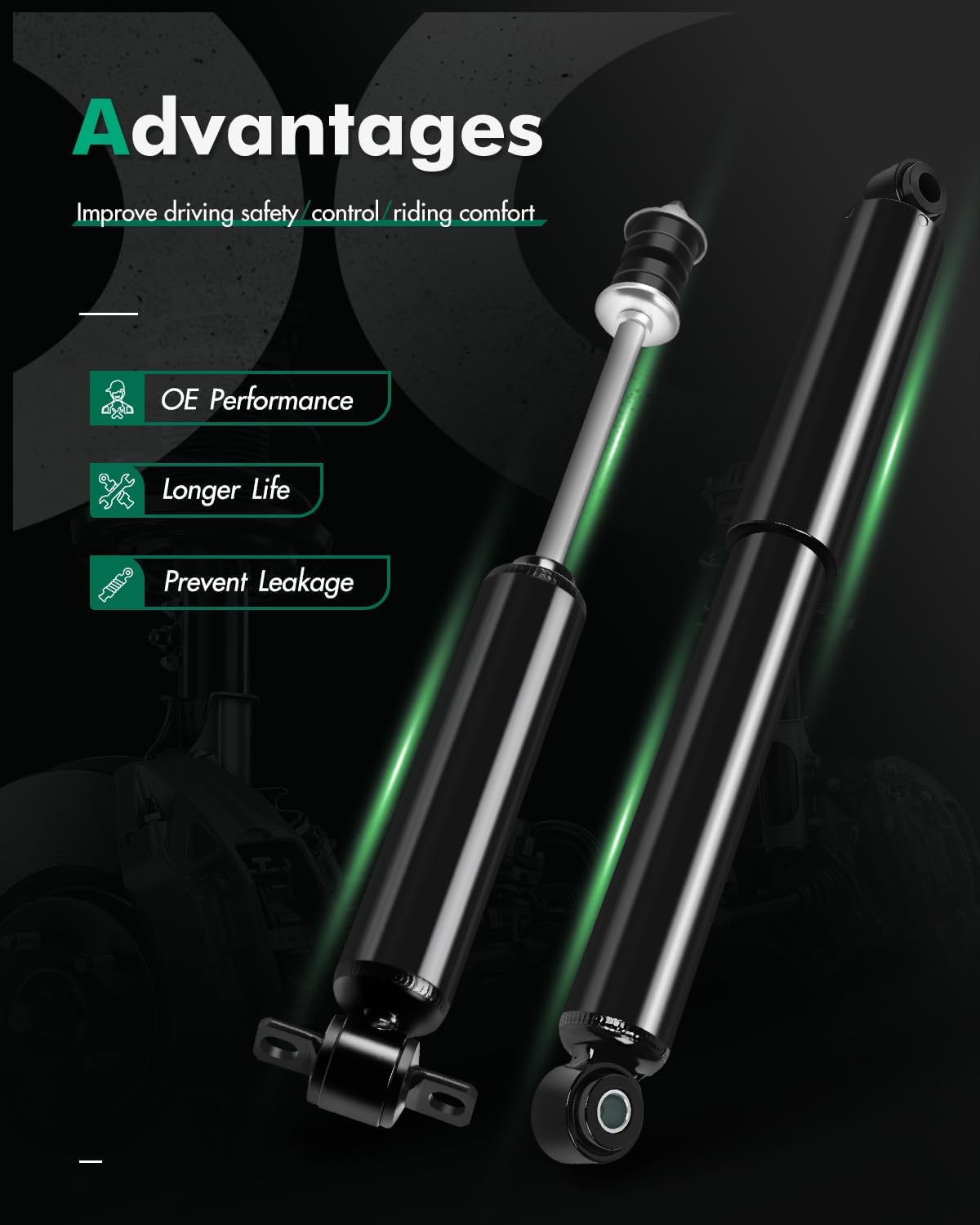 SCITOO - Front Rear Shock Absorber for Toyota Fits 1995-2002 for Toyota Tacoma Shocks 343209 344055 Struts - 4Pc Set