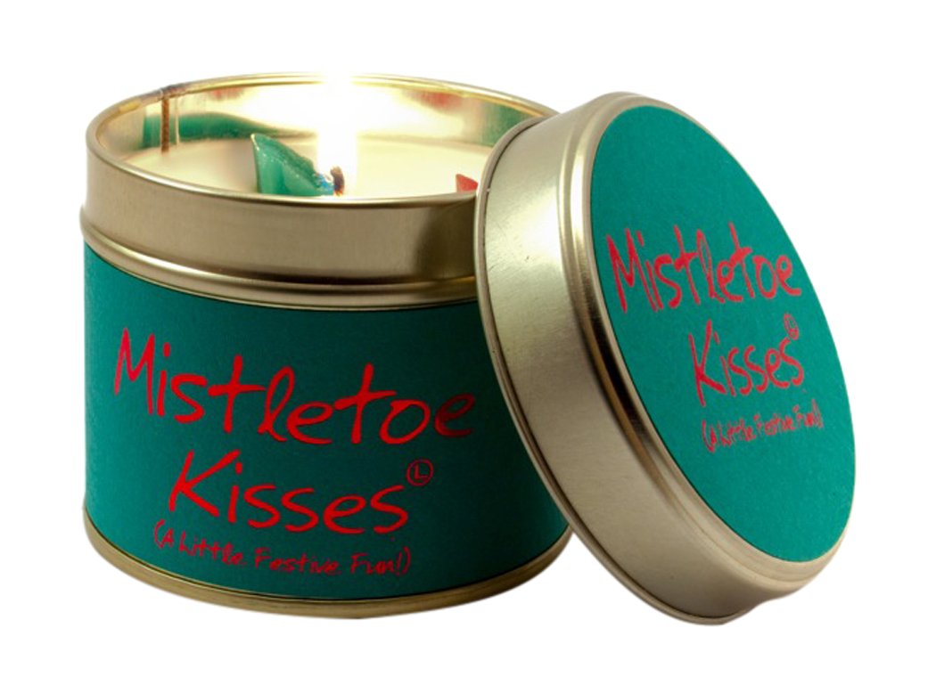 Lily-Flame Mistletoe Kisses Tin, Blue