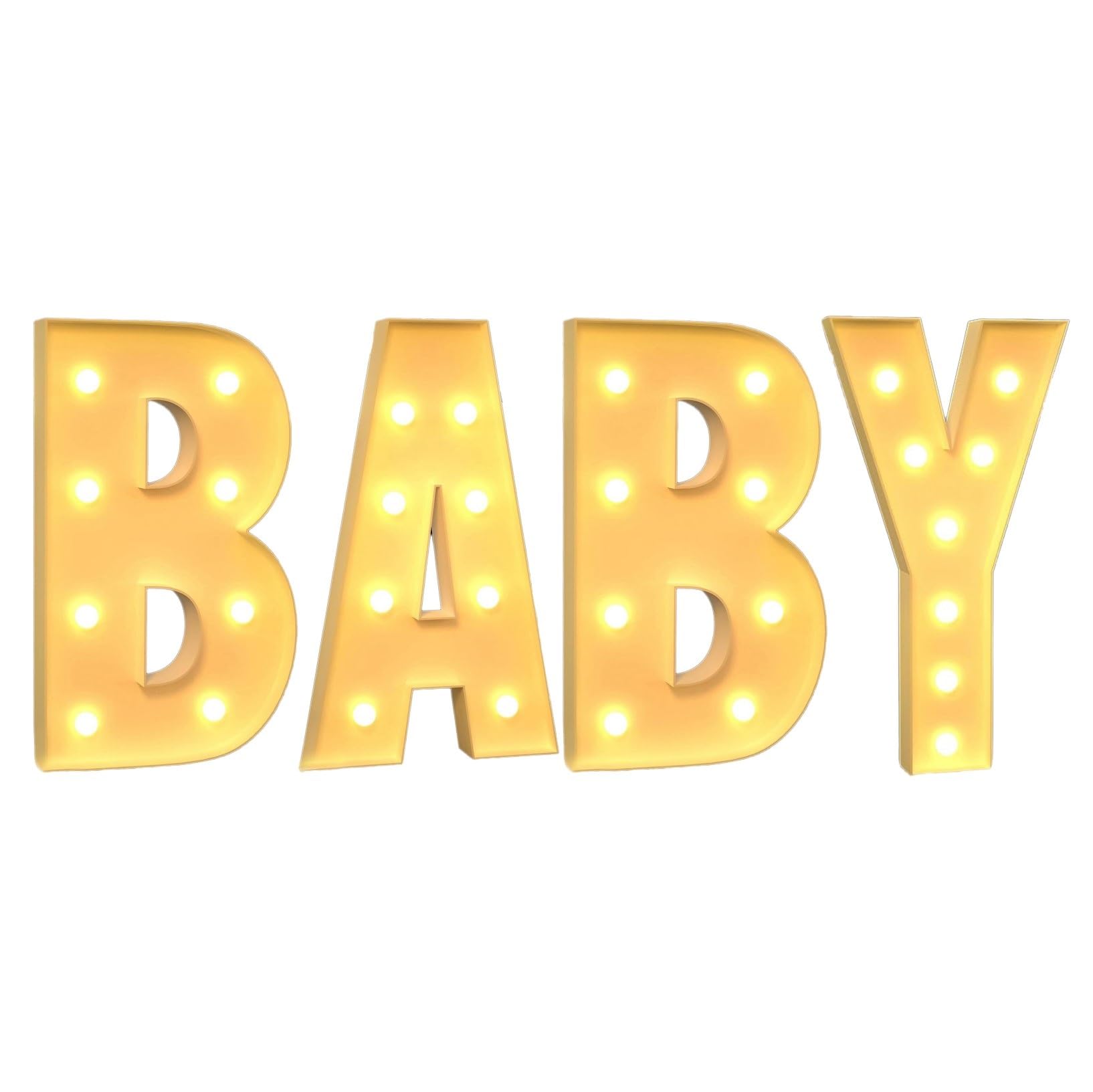 Znak świetlny z literą LED, duży znak miłości/dziecka, podświetlane litery, dekoracyjny podświetlany list LED na rocznicę ślub baby shower przyjęcie