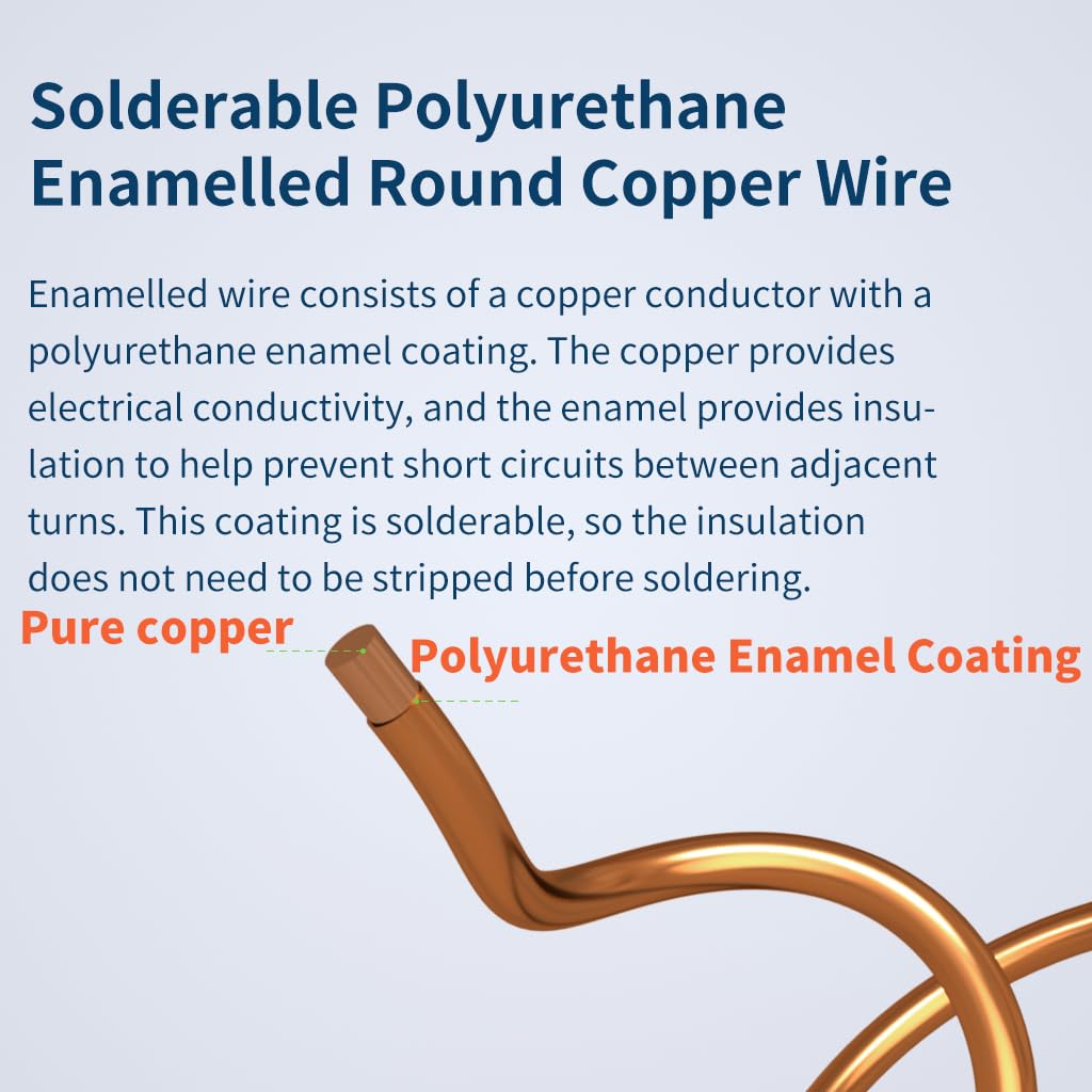 22 AWG Magnet Wire - Enameled Copper Wire -3 22 AWG Magnet Wire - Enameled Copper Wire -3
