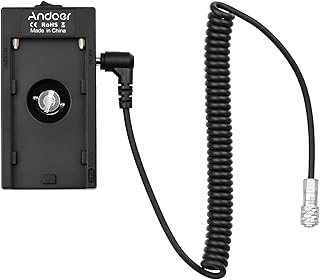 Cabo Adaptador De Energia Bmpcc,Sailsbury Adaptador de suporte de placa de bateria NP-F970 F750 + cabo adaptador de alimentação BMPCC compatível com câmeras BMPCC 4K/6K