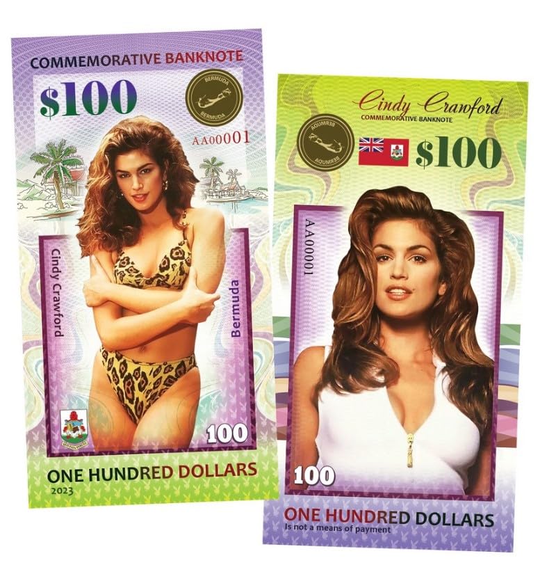 100 Dollars CINDY CRAWFORD Commemorative Banknote/Souvenir Banknote