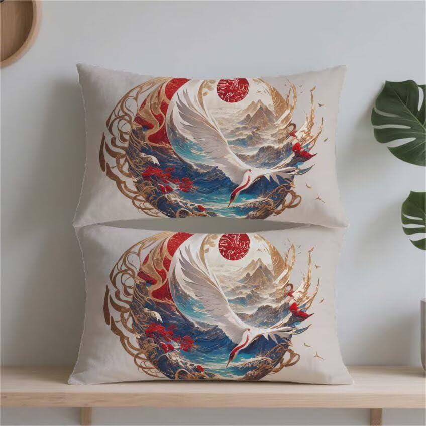 Housse coussin exterieur bleu rectangulaire lin impermeable 70x90 - 2