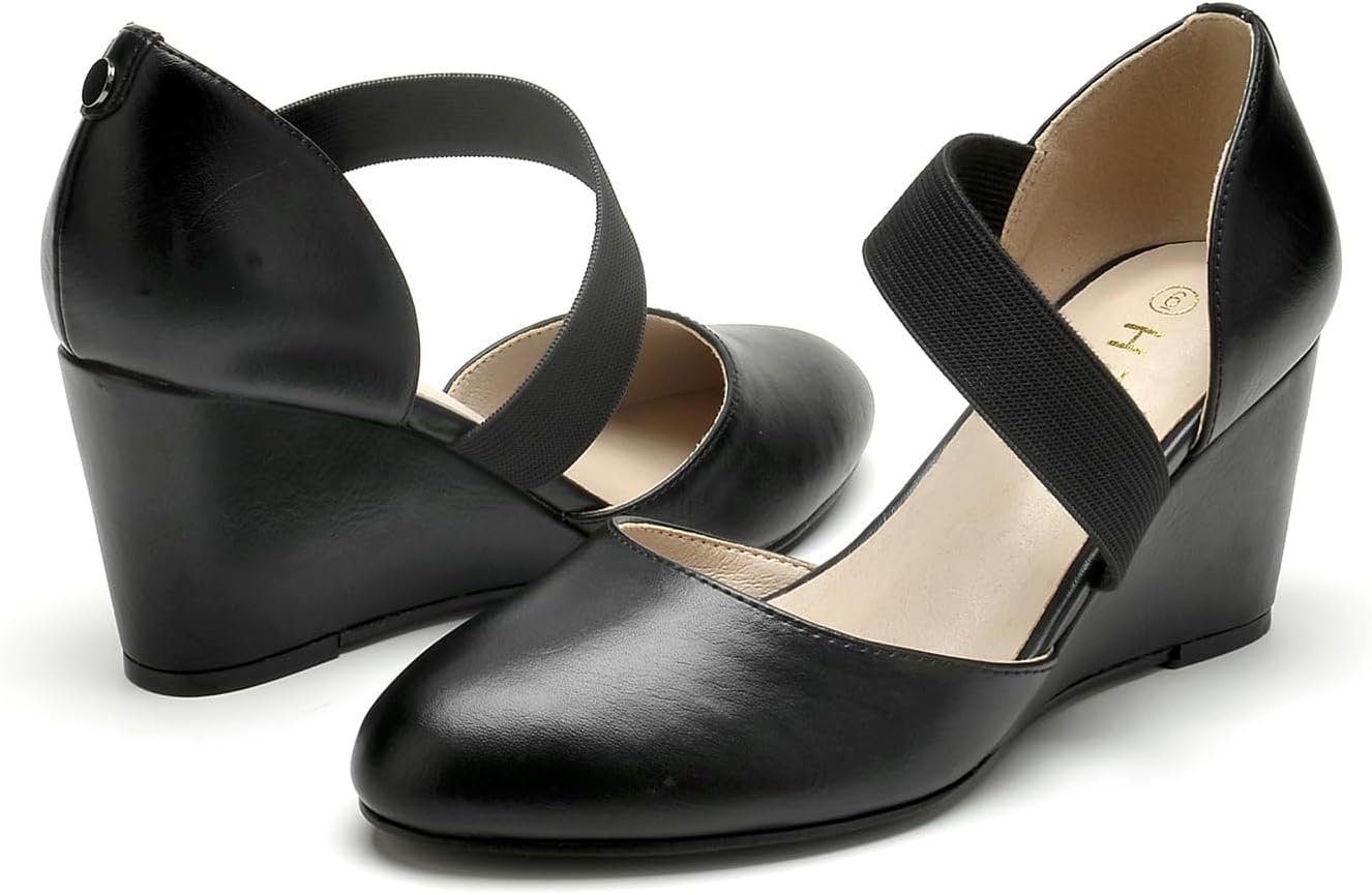 HTL Women's Wedge Heel Pumps - Image 2