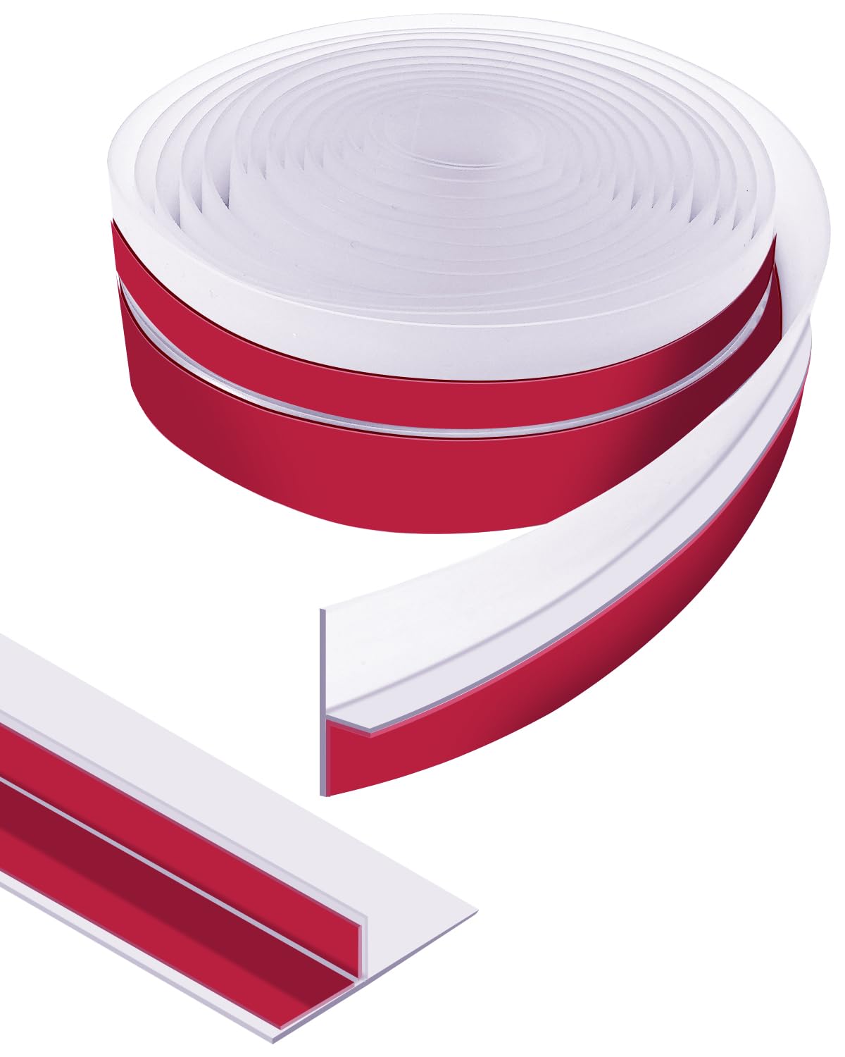 Orghtin Draft Excluder for Doors Clear T-Shaped Silicone Seal Strip, Weather Stripping Door Seal Strip, 10 Feet Draft Stop