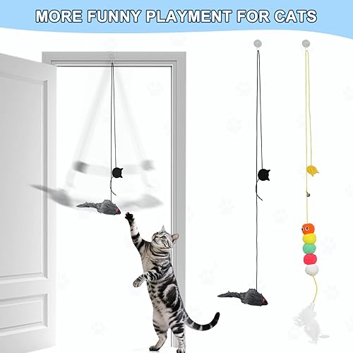 Miniatura 7 de Juguetes interactivos para gatos, juguetes de enriquecimiento para gatos de interior, juguete automático para gatos, pelota rodante rápida en