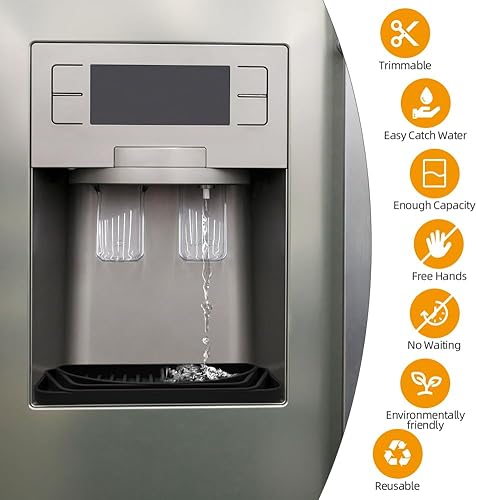 Miniatura 3 de Bandeja de goteo para refrigerador, bandeja de goteo de agua Frige para cortar, bandeja de goteo de agua de silicona para dispensador de agua,