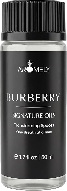 AROMELY Burberry Diffuser Oil | Hotel Collection Diffuser Oil | 50ml | Waterless Cold-Air Luxury Home Fragrance Oil for Diffusers - Fruity Scent with Lychee, Peony & Pear