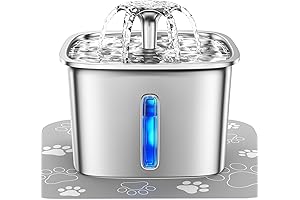 Veken Stainless Steel Cat Running Water Fountain