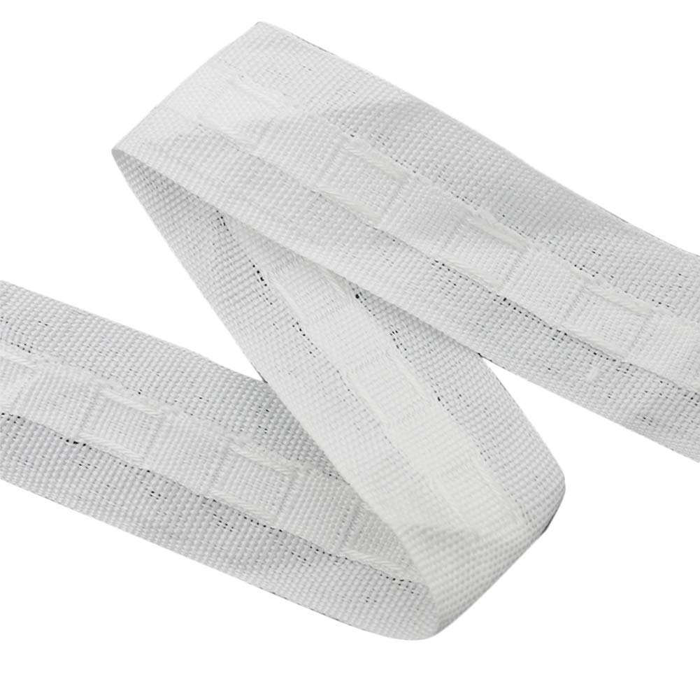 HUNNY- BUNCH® Premium Home Decor Narrow Shading White Curtain Tape with Strong Toughness and Heavy Fabric for 1 Inches Hook (Width: 1 inch) (10 Meters)-image-13