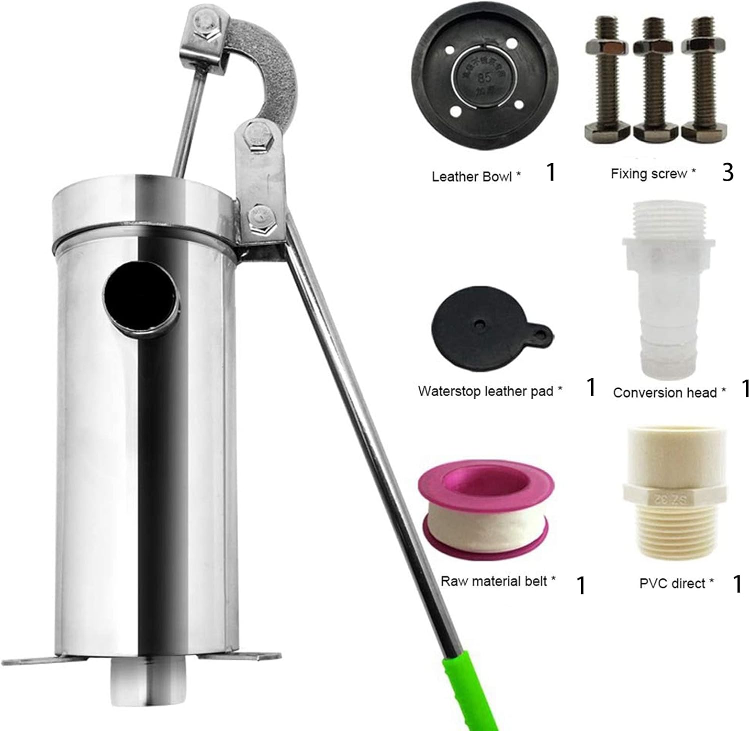 Manual Well Pump, Stainless Steel deep Well Hand Pump Water Suction Pump, Pitcher Pump for Well Water Suction Pump Groundwater, Easy to Use 701