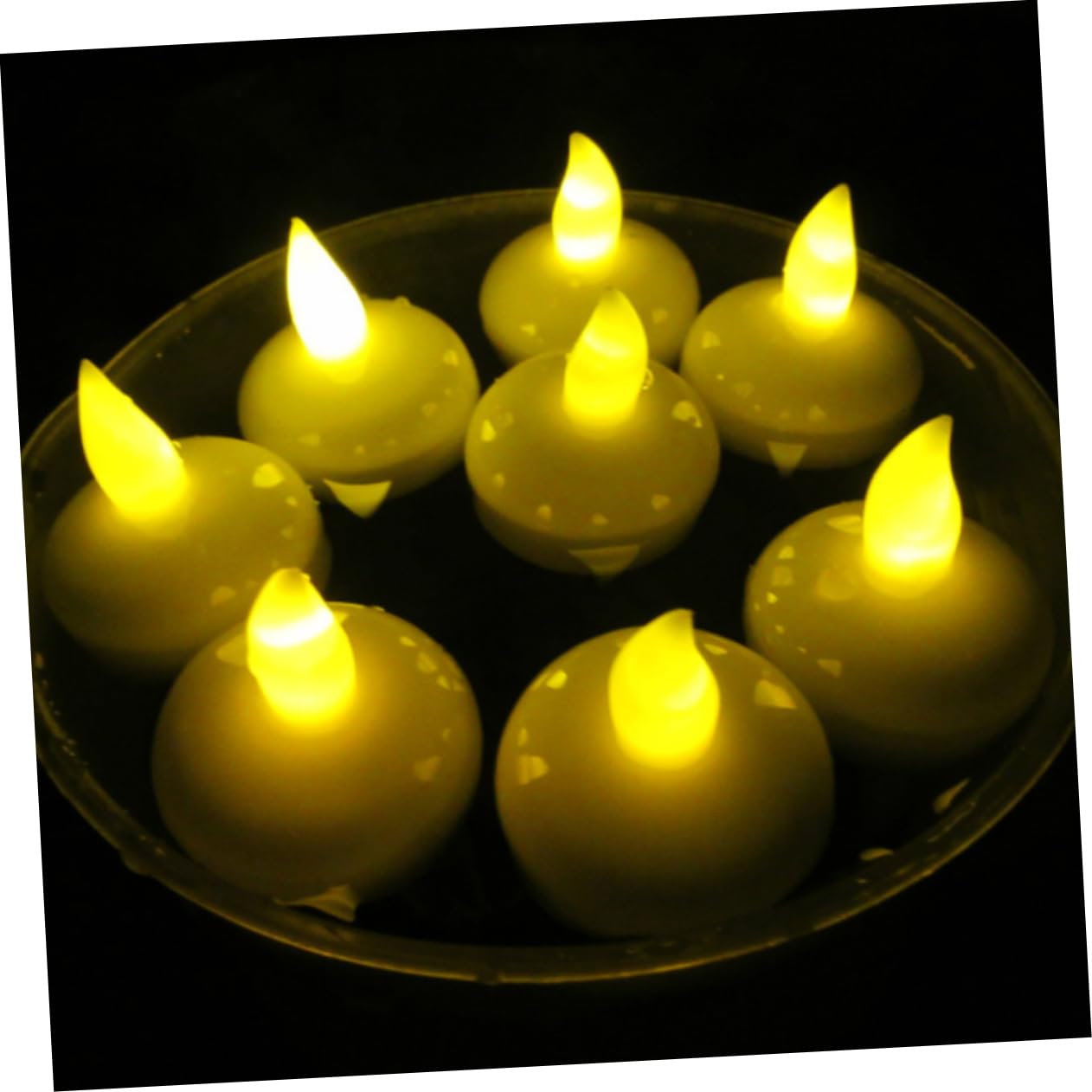 Alipis 24 Piezas Velas Flotantes Impermeables Luces LED Luz de Vela Electrónica para Decoración de Bodas Flotantes Agua