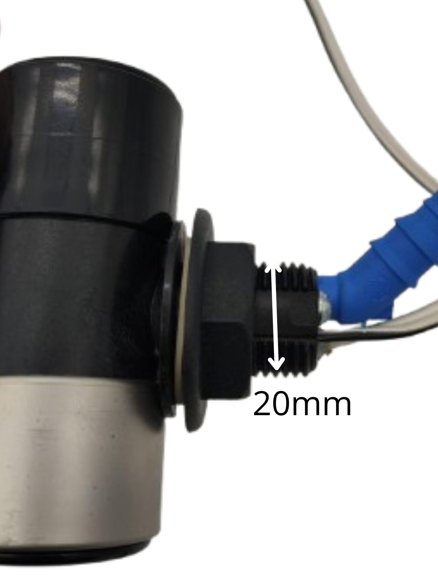 CR-MOESANCO KIT Grifo de Agua Fría con Conector Eléctrico para Caravana, Autocaravana, Camper o Barco con Interruptor 12v, Acabado Níquel Dorado, Orificio 27mm