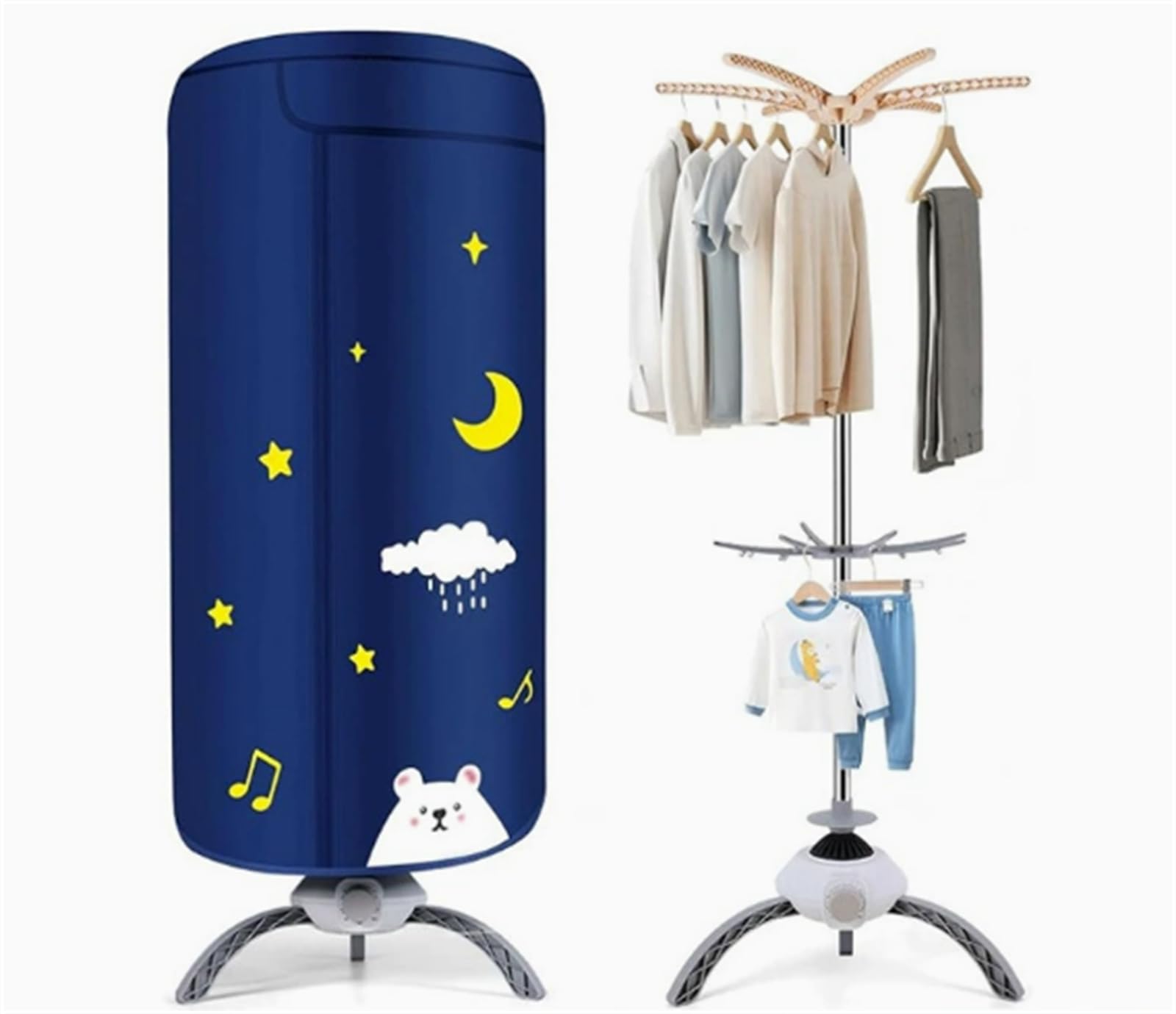 LKHLTBF Portable Clothes Dryer 900W Fast Drying and Large Load Capacity for Laundry and Shoes - Compact Mini Dryer for Apartment Dorm RV Small Space Machine for Travel A,C