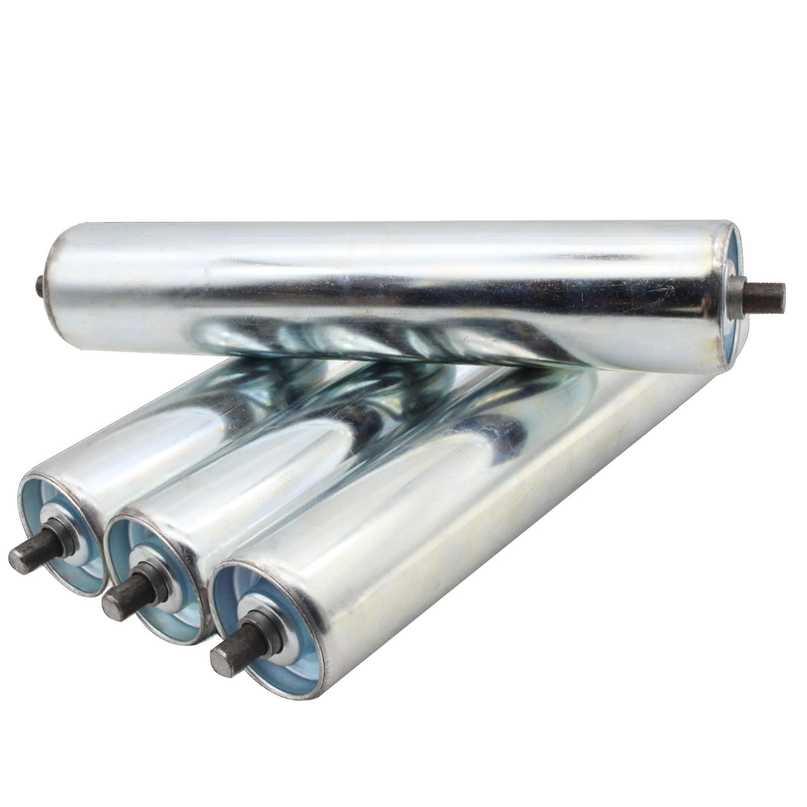 förderrollen Packung mit 4 langlebigen Transportrollen, 60 50 38 32 25 mm Durchmesser, Schwerkraftrolle for Ladeanwendungen, 36 24 16 8 Zoll lange Förderrollen aus Edelstahl(4 PCS D-1in/25MM,L-150MM/5