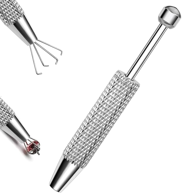 WOLAYI Pinça para Joias de Piercing com 4 Garras, 63 mm, Aço Inoxidável, 1 unidade