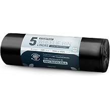 Ecobag - 5 Pack Eco-Friendly Wheelie Bin Liners - 240L - 18 Microns - Heavy Duty & Leak Resistant, Recycling Bags ffor Garden, Kitchen, House, Office & Caterers 1194 x 1325mm