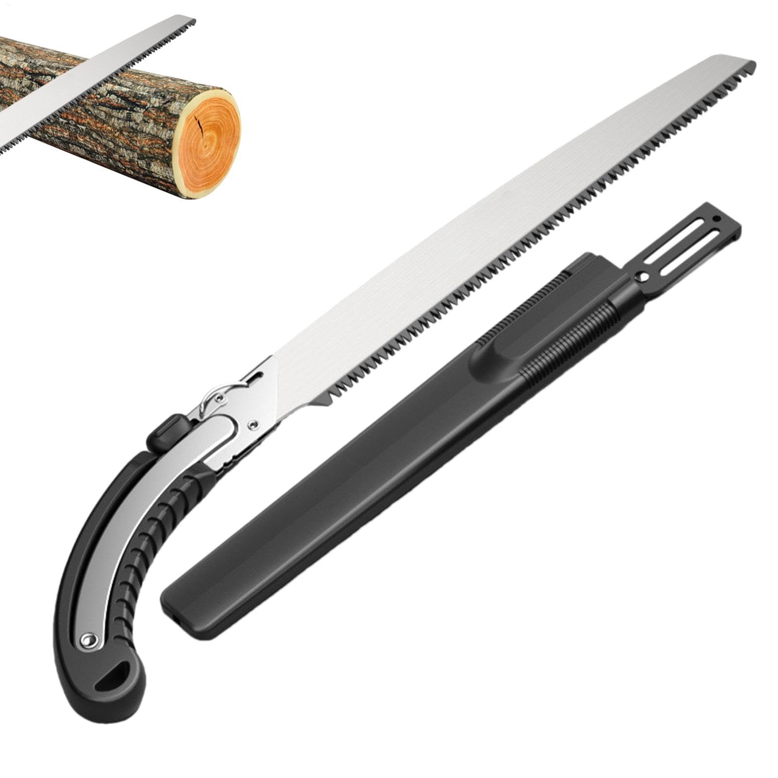 Sierra de mano para cortar árboles Sierra de mano robusta multiusos para | Herramienta de corte para madera Herramientas de carpintería para poda y tala, cortador de árboles versátil y
