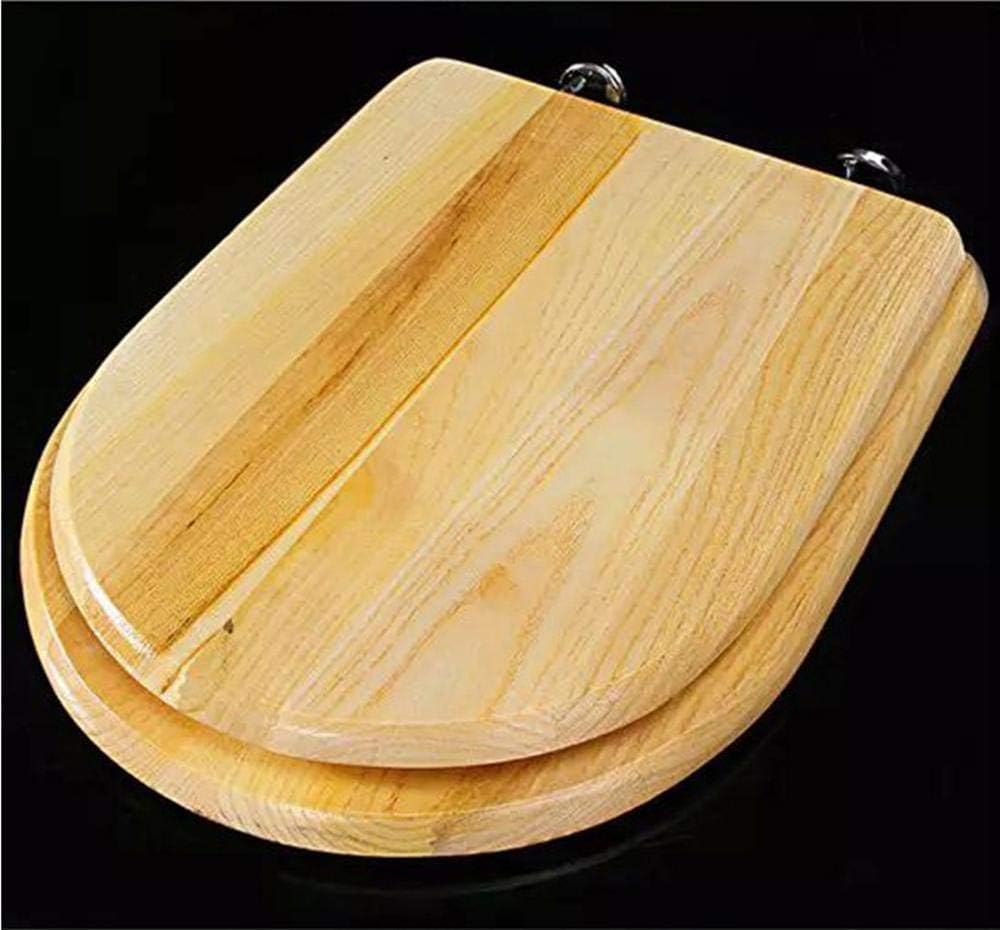 Asiento de inodoro de madera de cierre silencioso, tapa de Cng lento, fijación inferior para baño pequeño y accesorio de baño para el hogar