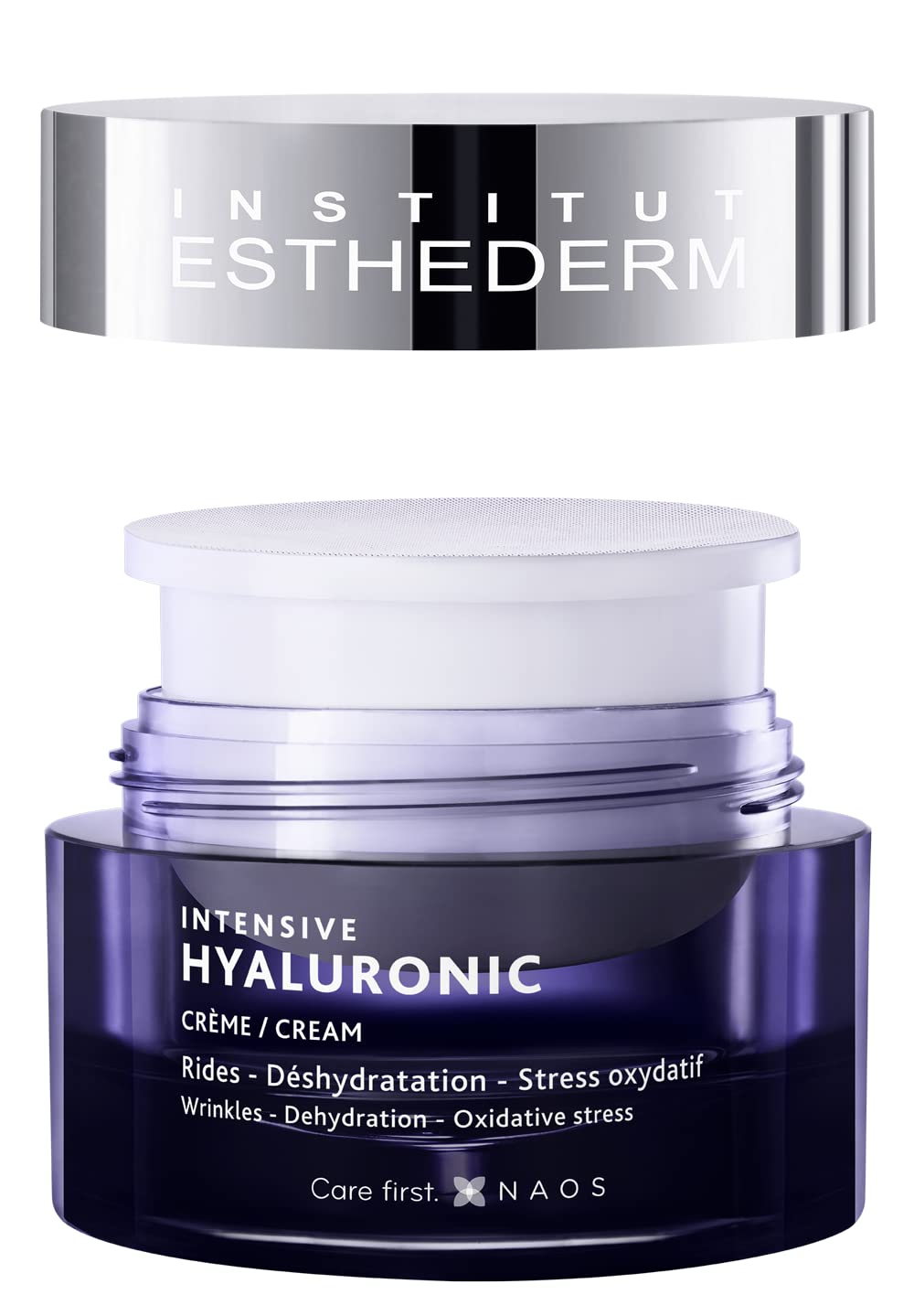 Istituto Esthederm - Intensive Hyaluronic - Crema di ricarica - Protegge, Liscia e Reidrata intensamente, ideale per pelli disidratate, prodotto in Francia - Capsula 50 ml