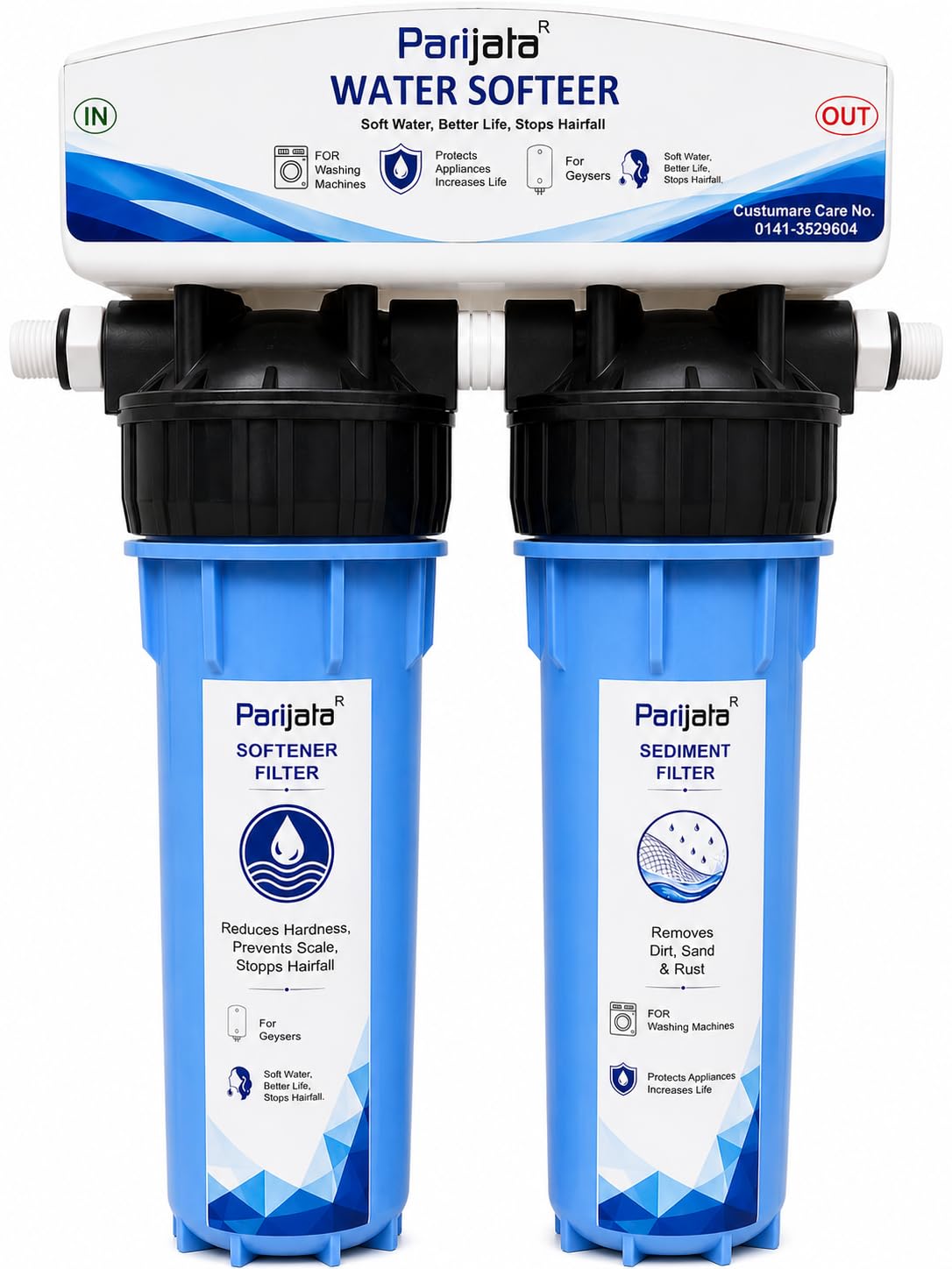 PARIJATA Water Softener Set for Washing Machine, Geyser, Shower, Removes Dust and sand particles-image-31