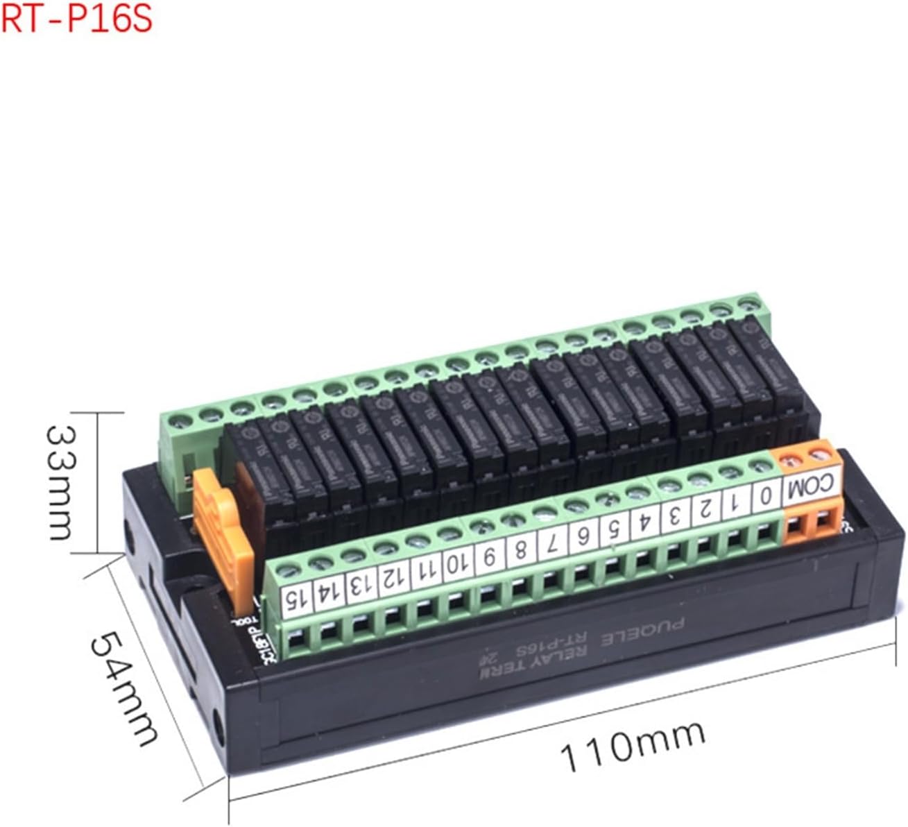 PLC Signal Amplifier Board Din Rail Normally Open PLC DC Output Signal Amplifier Board Relay Module 24V 5A RT-P 4/6/8/10/16 Channels Control Module(RT-P08s)