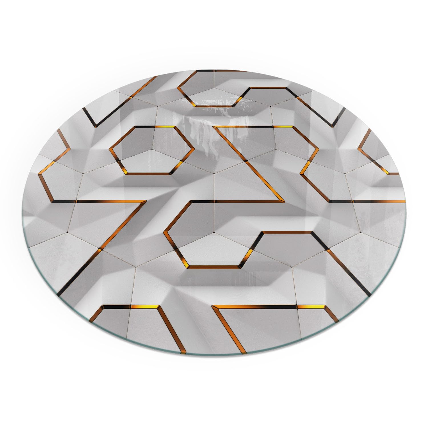 Plaque de sol de cheminée en verre poli art moderne et durable de 90 cm