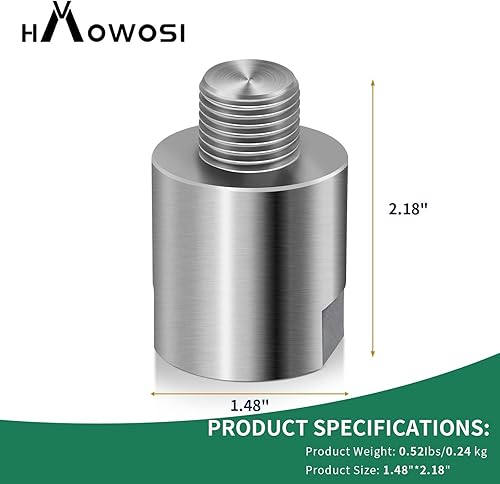 Miniatura 7 de Adaptador de husillo de cabezal de torno, convierte 1 "x 8TPI a 3/4" x 16TPI para torno de carpintería