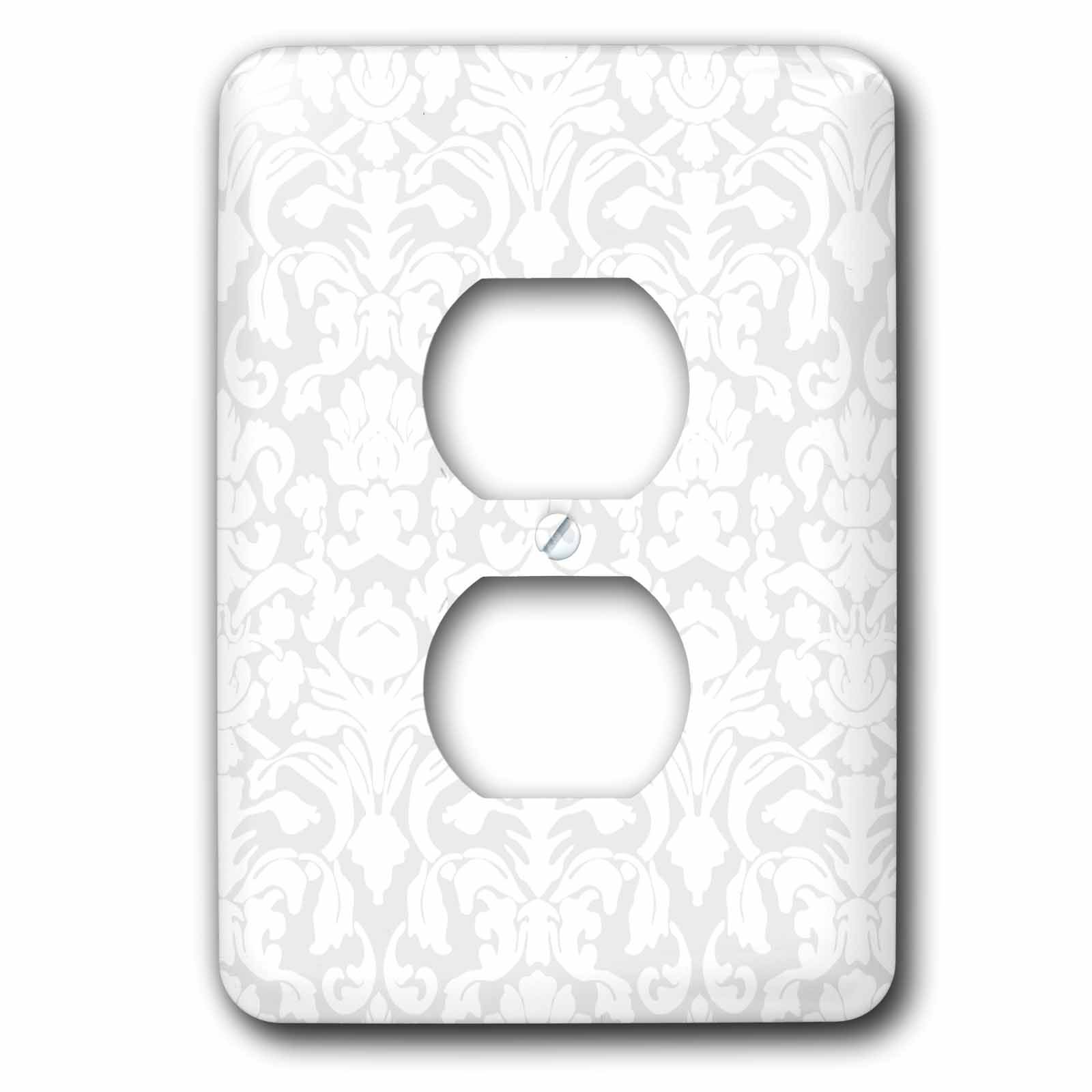 Coque pour prise électrique 2 plug outlet gris pour camoufler les prises jaunies