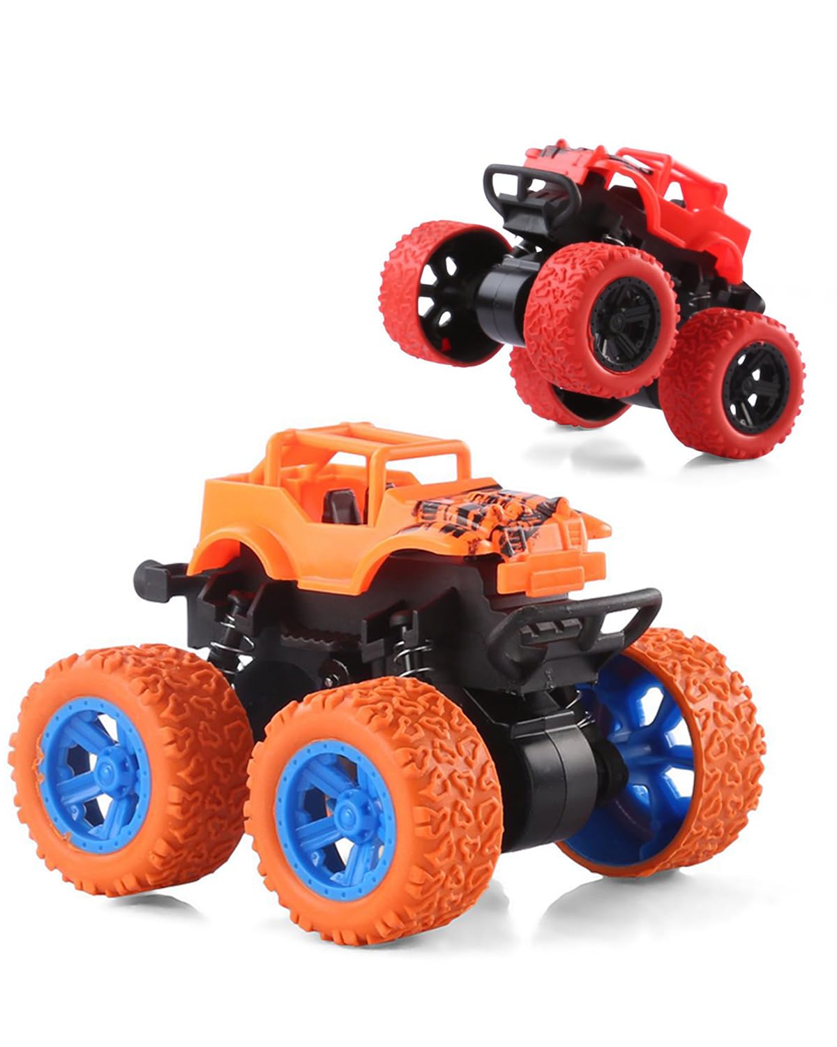 Play Nation Premium Monster Truck Stunt Friction Powered Car | 360° Rotating Stunt Car | Push and Go Friction Powered Car Toys | Best Gift for Kids | Toy for Boys & Girls | Pack of 2 (Red Orange) (B0CW36CVNH) Amazon Price History, Amazon Price Tracker