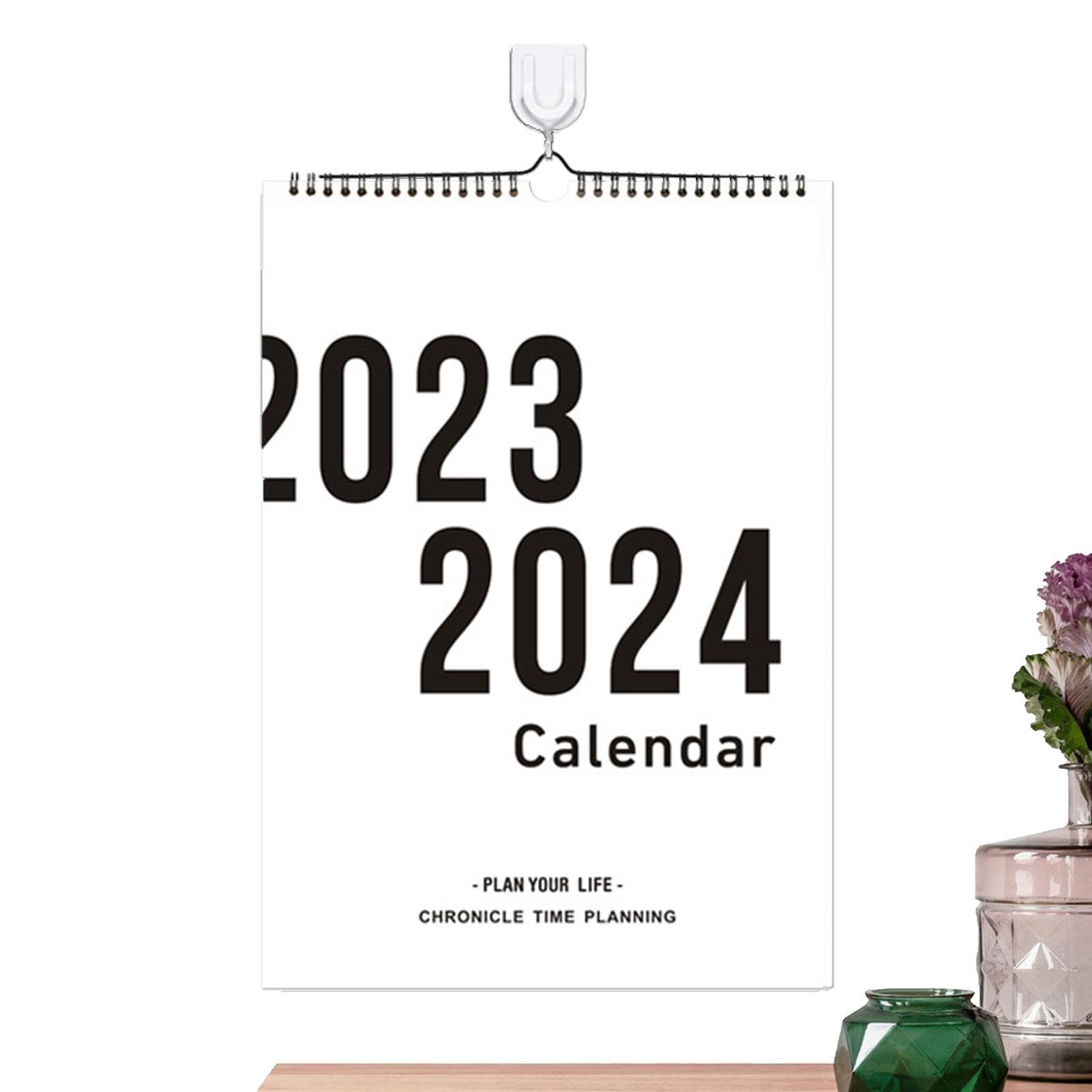 Linsition2024 Wall Calendar - Monthly Wall Calendar - Large Daily Blocks With Julian Dates - 12 Month Calendar, Thick Paper Wall Planner For Planning And Organizing