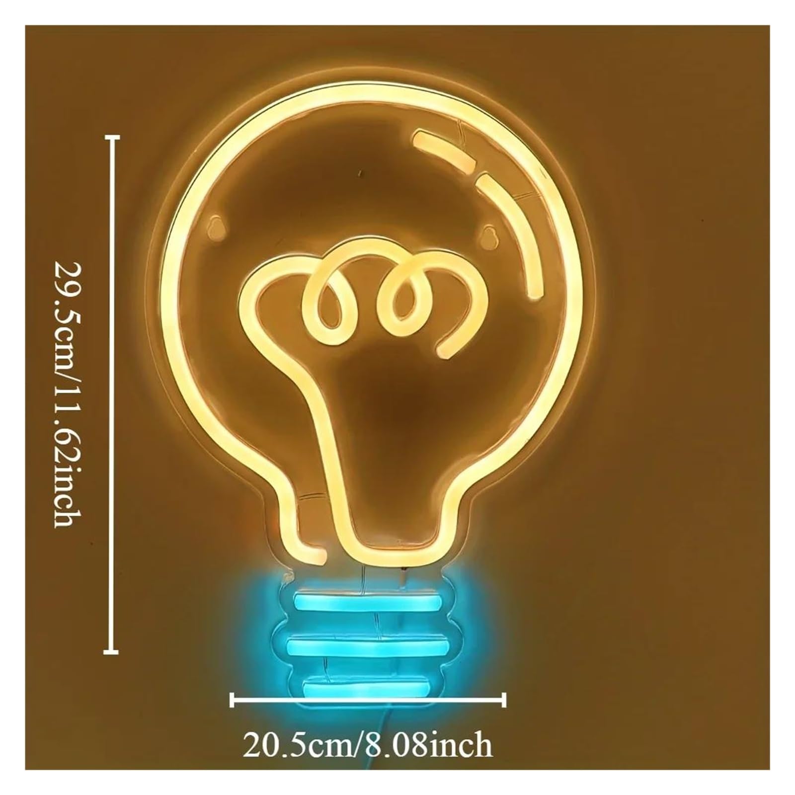 Wiszące neony artystyczne Żarówki Neonowe LED Dekoracja Ścienna Do Pokojów Spotkania Rodzinne Imprezy Oświetlenie Sypialni Lampki Nocne 20.5cmx29.5cm