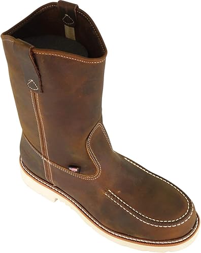 Miniatura 5 de Thorogood American Heritage - Botas Wellington con punta de acero de 11 pulgadas para hombre, cuero de grano completo de alta calidad con suela de