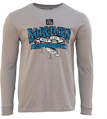 Fintech Baitshop Long Sleeve Graphic T-Shirt - Alloy