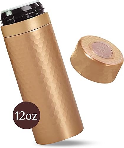 Miniatura 8 de ACERA Liven -Harmony - Taza de viaje de acero inoxidable, vaso aislado de triple pared, botella de agua de turmalina de cerámica, vaso de jugo, té y