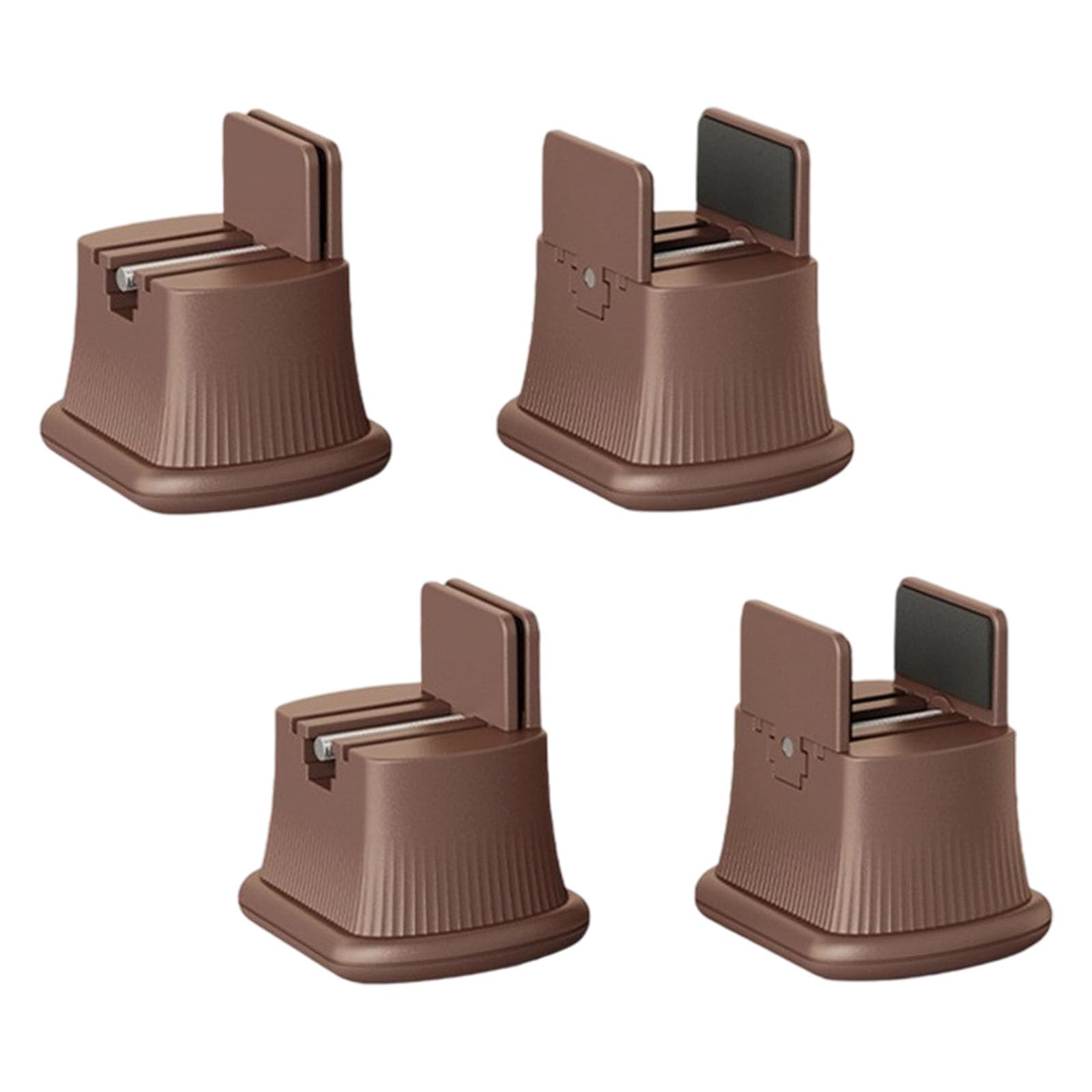 4pcs Furniture Leg Pads, 360 Degree Rotation Zinc Alloy Casters with Bearings, General Furniture Leg Extender for Sofa Cabinet Table