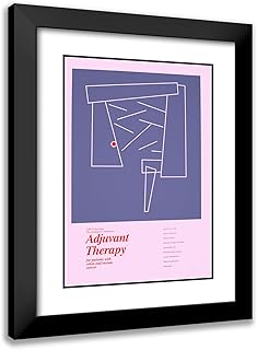 ArtDirect National Institutes of Health 18x24 Black Modern Frame and Double Matted Museum Art Print Titled - Adjuvant Therapy for Patients with Colon and Rectum Cancer (1990)