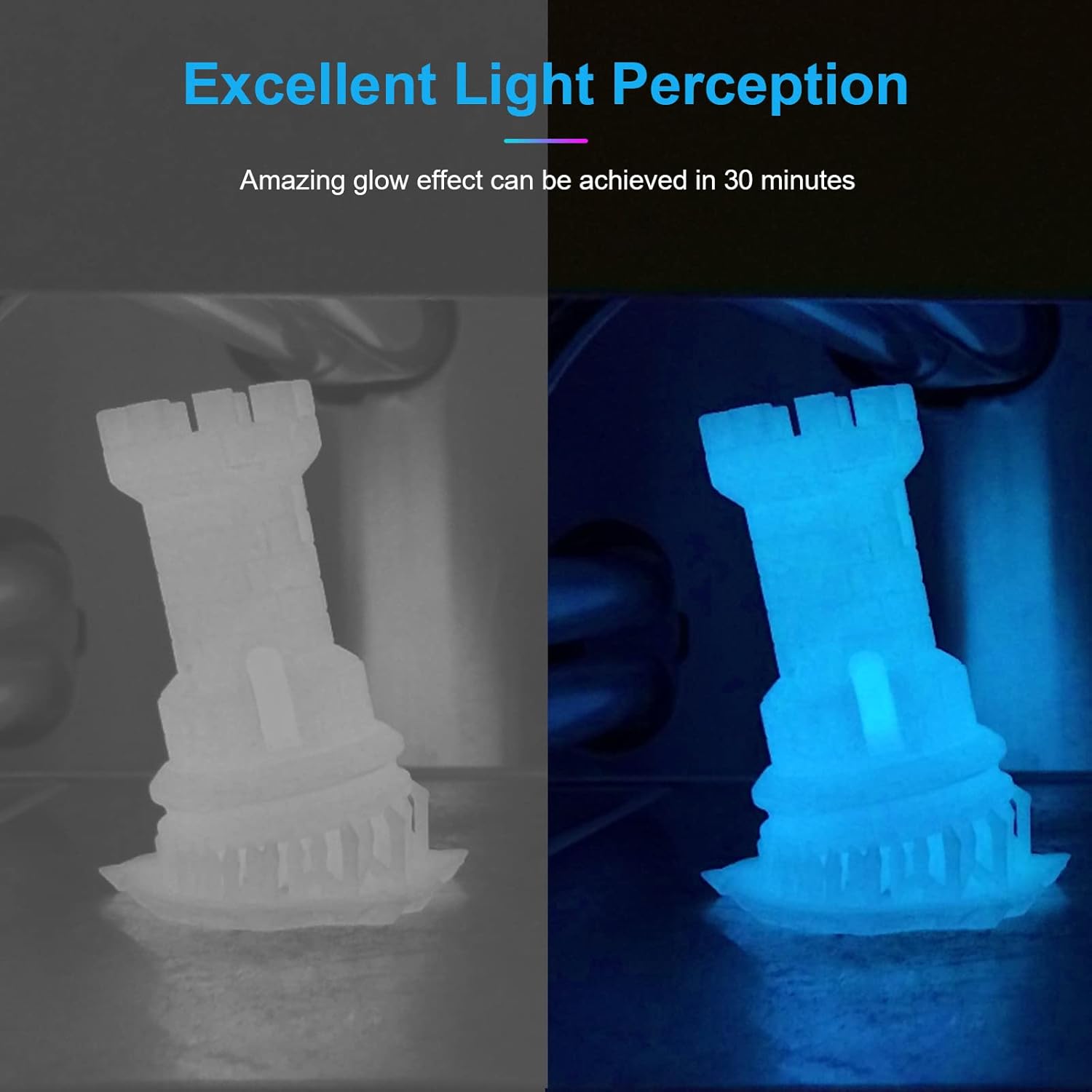 GIANTARM Glow in The Dark Blue Luminous 1.75mm(±0.03mm) PLA Filament 1kg Spool, High Brightness and Long Time Glow, Fit for Most FDM 3D Printer - Image 7